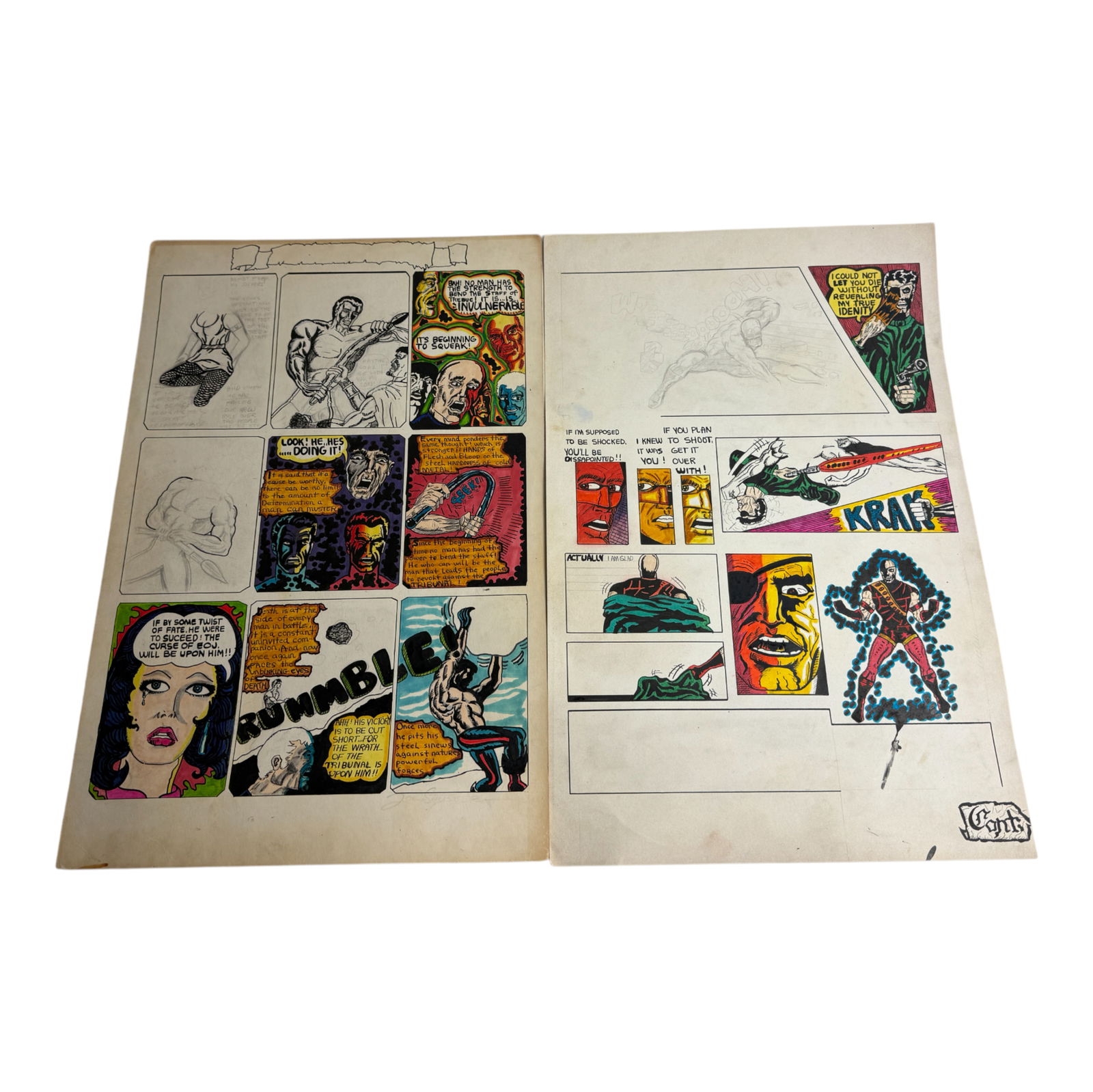 Vintage Comic Book Artwork Pages (1 of 6)