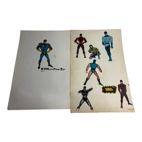 Superhero Character Artwork Sheets