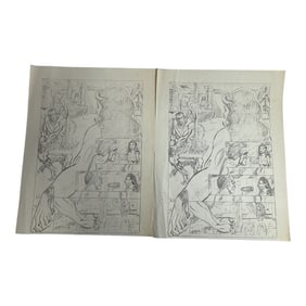 Illustration Story Board Line Art Sheets