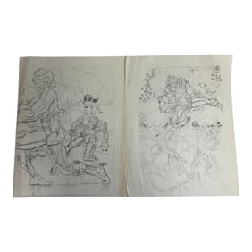 Illustration Story Board Line Art Sheets