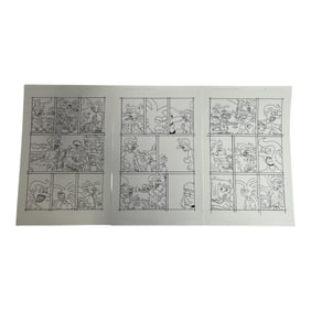 Illustration Story Board Line Art Sheets