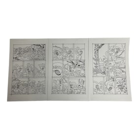 Illustration Story Board Line Art Sheets