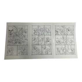 Illustration Story Board Line Art Sheets