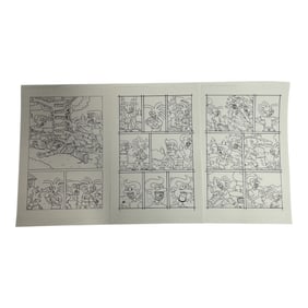 Illustration Story Board Line Art Sheets