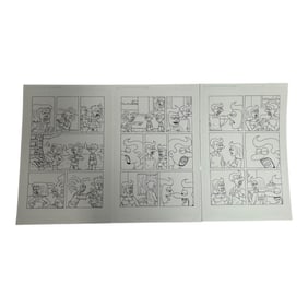 Illustration Story Board Line Art Sheets