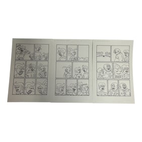 Illustration Story Board Line Art Sheets