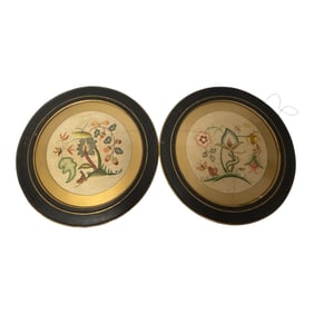 Pair of Embroidery Roundels