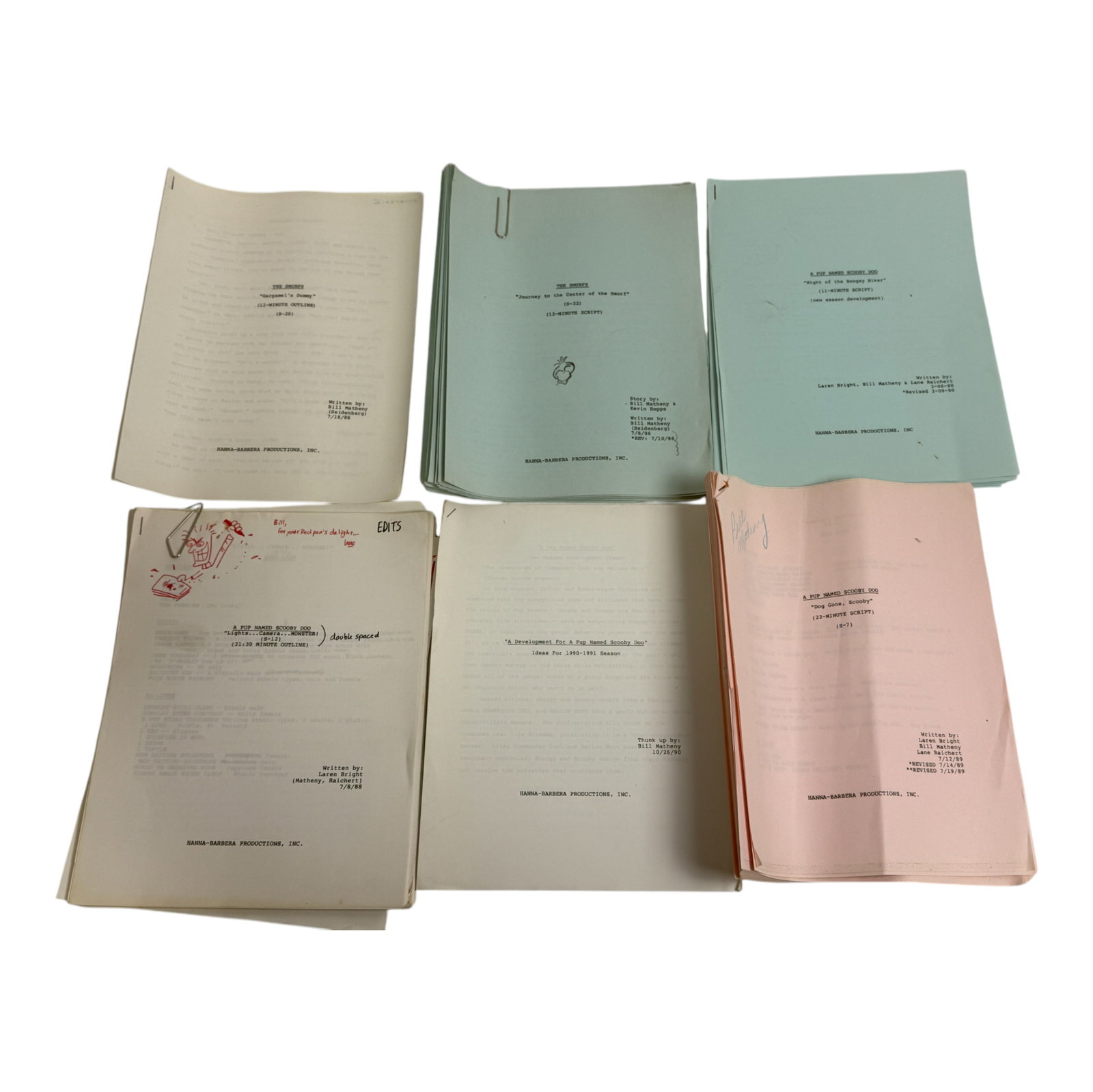 Collection of Hanna-Barbera Movie Scripts (1 of 4)
