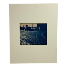 Cyanotype Photograph of Streetcar Tracks