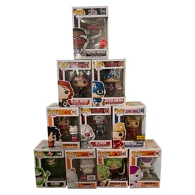 Funko Pop Lot Marvel Avengers & Dragon Ball Z