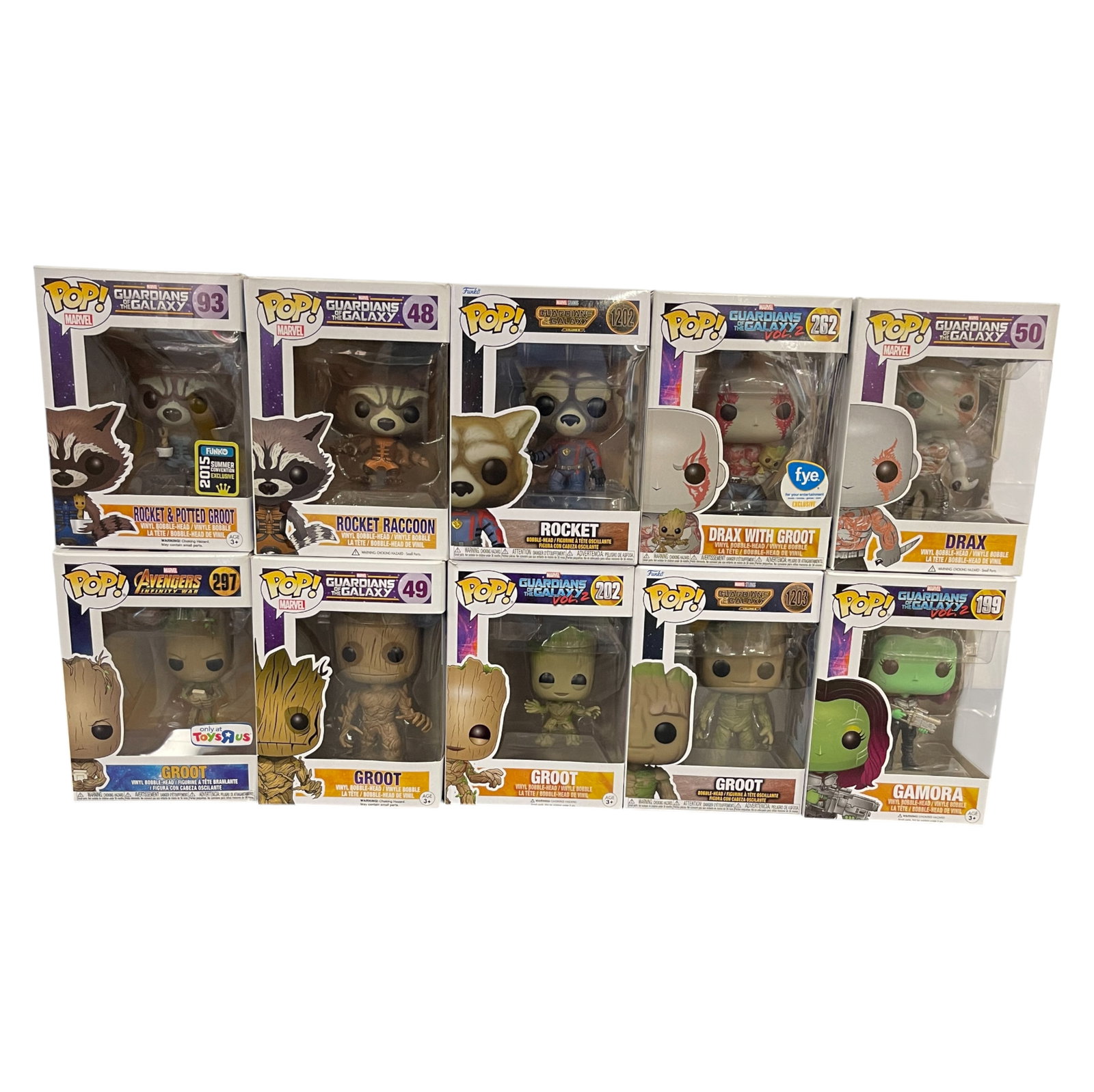 Funko Pop Lot Rocket & Groot Variations (1 of 3)