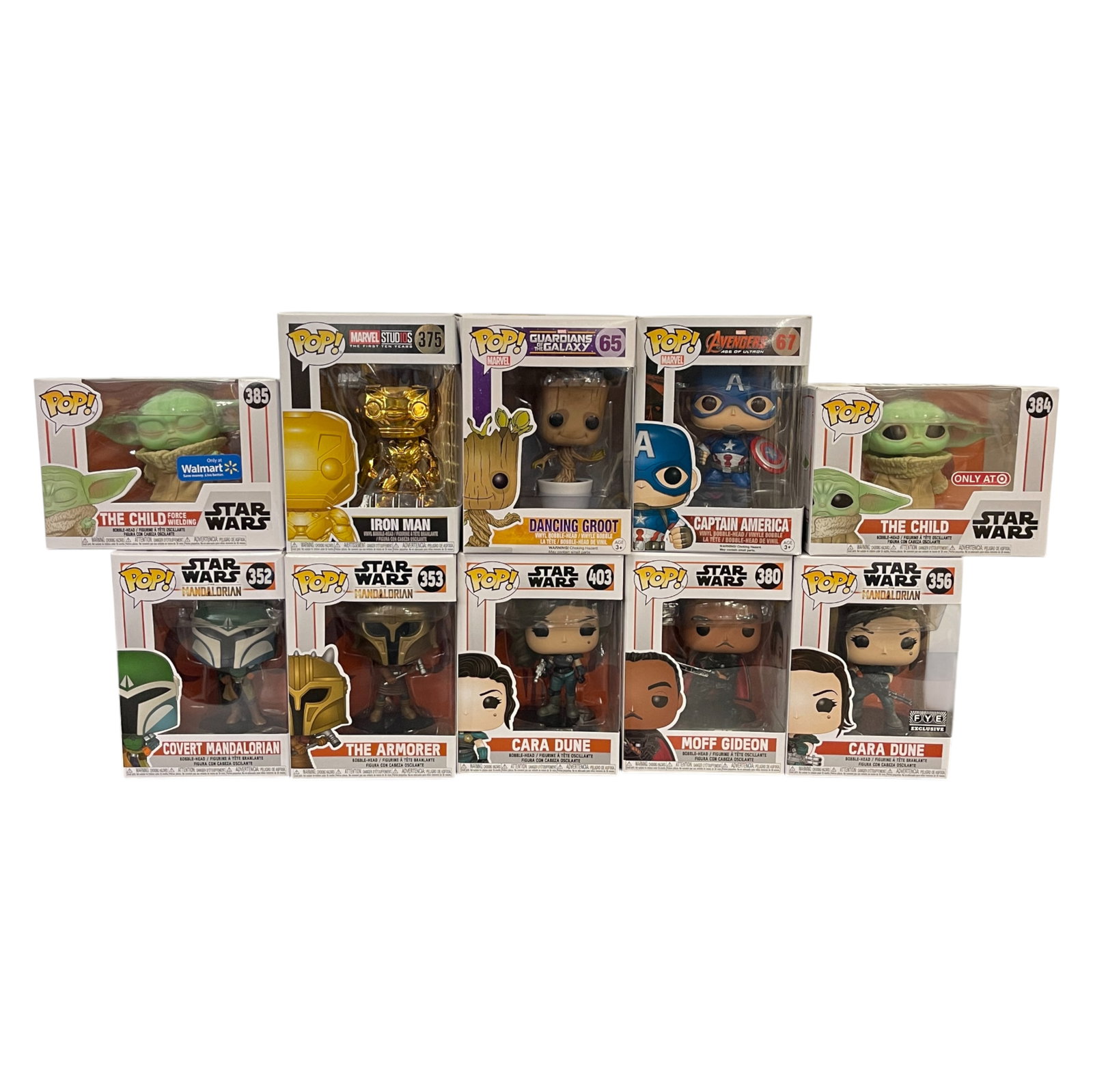 Funko Pop Lot Star Wars, Marvel & Groot (1 of 4)