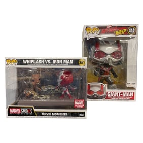 Funko Pop Lot Marvel Whiplash vs Iron Man & Giant-Man