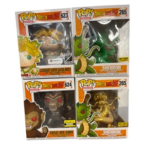 Funko Pop Dragon Ball Z Lot (Broly, Shenron, Great Ape Goku)