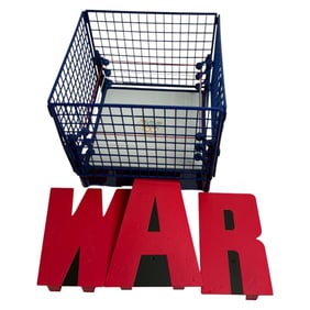 WWF War Games Ring with 'WAR' Sign