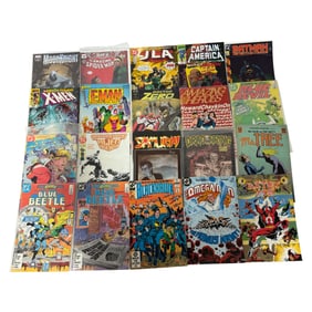 DC & Marvel Comic Lot Featuring Batman & Captain America
