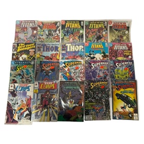 Comic Lot Featuring Teen Titans & Superman