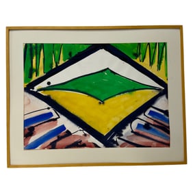 Abstract Modernist Painting in Bold Colors
