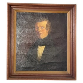 Antique Oil Portrait of Gentleman in Frame