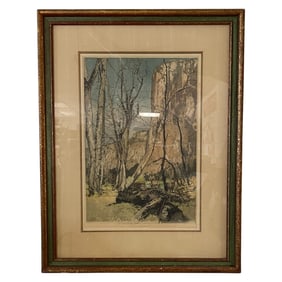 Framed Landscape Print of Yosemite Scene