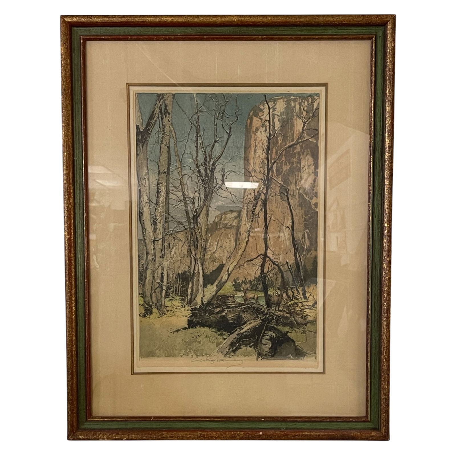 Framed Landscape Print of Yosemite Scene (1 of 5)