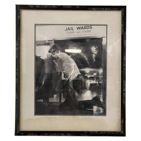 Framed Black & White Photograph 'Jail Wards' Scene
