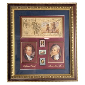 Framed Lewis & Clark Bicentennial Stamp Collection