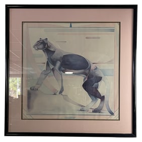 Framed Abstract Panther Artwork by Nicholas