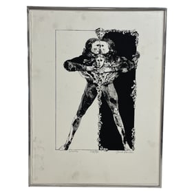 Limited Edition Surrealist Black and White Print 'Doubles'