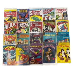 Comic Book Lot Featuring Detective Comics, Superman & Spider-Man