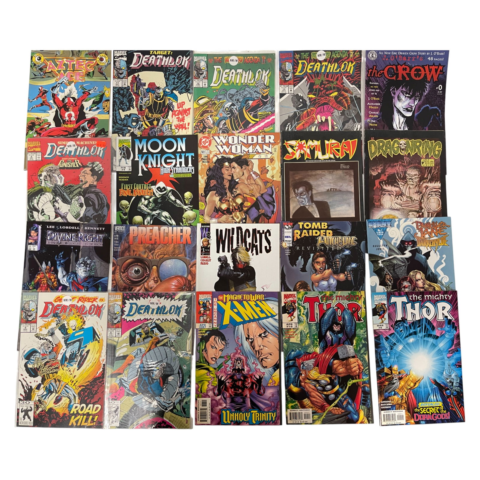 Comic Book Lot Featuring Deathlok, Thor, X-Men & Preacher (1 of 3)