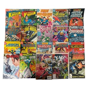 Comic Book Lot Featuring Justice Society, Legion & Fantastic Four