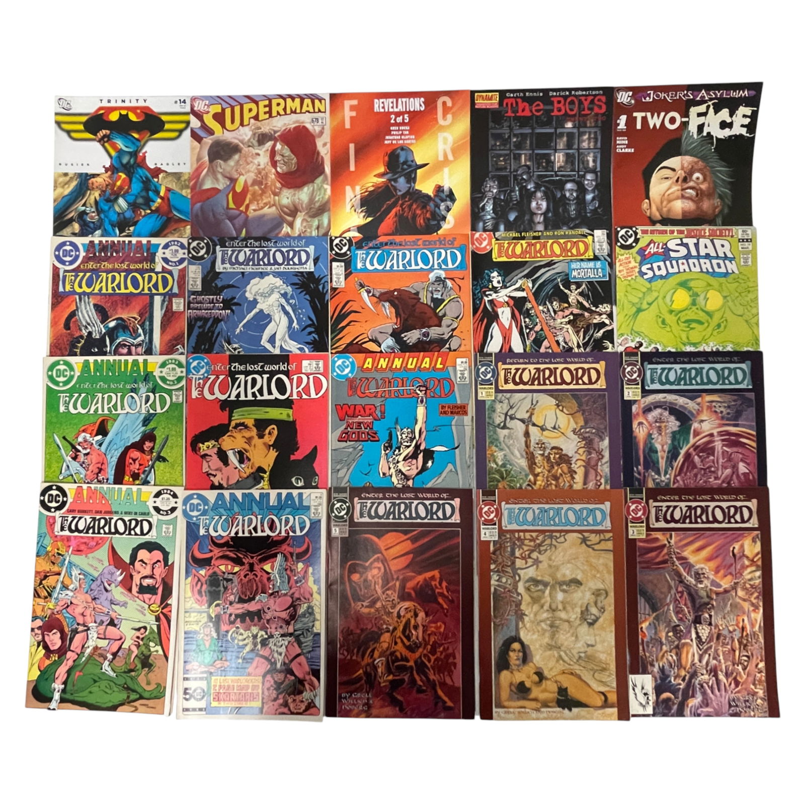 Comic Book Lot Featuring Superman, The Boys & Warlord Annuals (1 of 3)