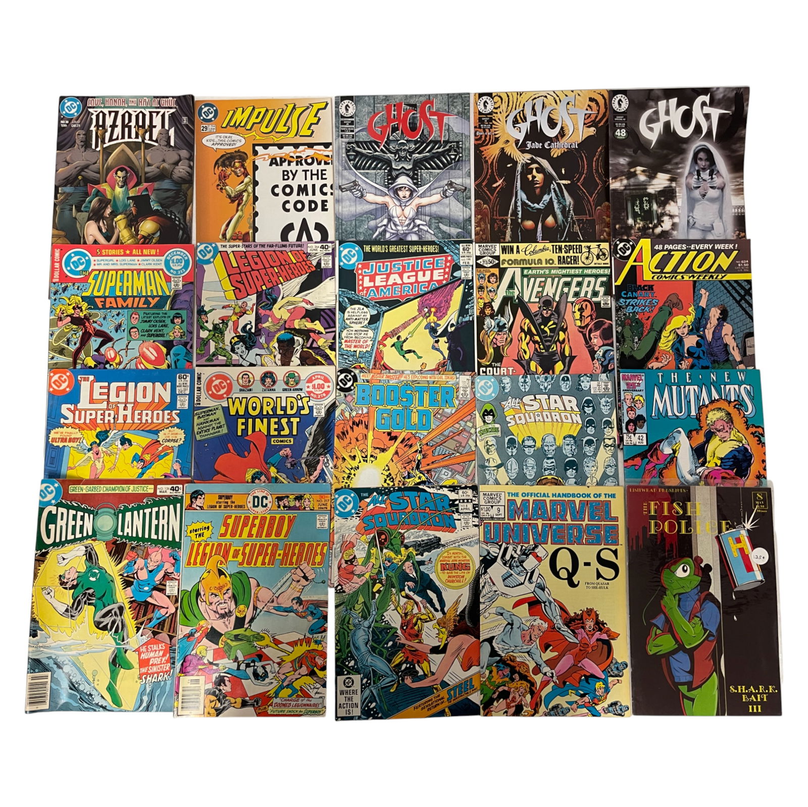 Comic Book Lot Featuring Ghost, Superman Family & New Mutants (1 of 3)