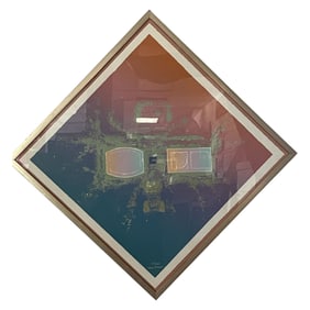 Abstract Modern Square Framed Artwork June C. Wayne