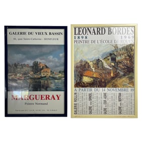 Pair of French Gallery Exhibition Posters