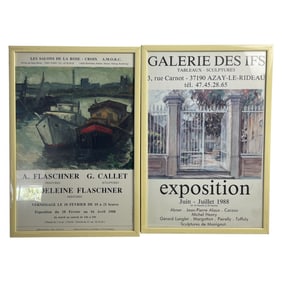 Pair of French Exhibition Posters by Flaschner & Callet