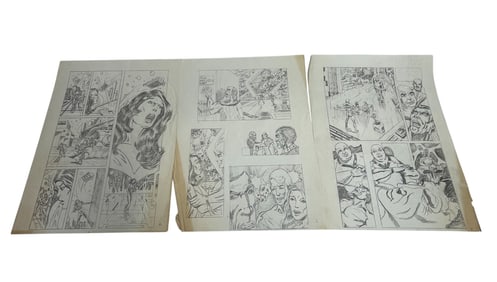 Comic Book Storyboard  Pencil Sketch Pages with Characters