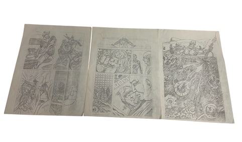 Comic Book Storyboard  Pencil Sketch Pages with Characters
