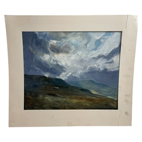 John Cooke Signed Stormy Landscape