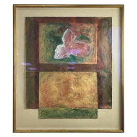 Abstract Mixed Media Butterfly Artwork