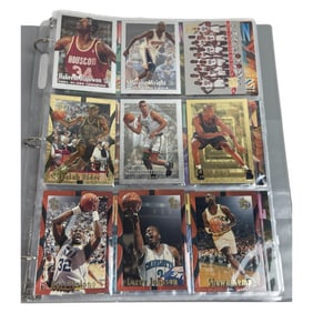 Binder of 1990s NBA Basketball Cards