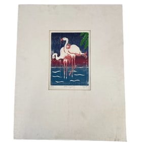 Colorful Flamingo Print Signed and Numbered