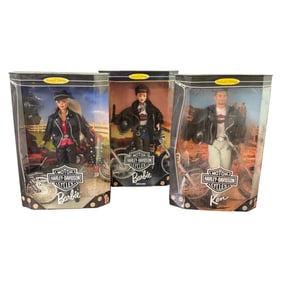 Lot of 3 Harley-Davidson Collector Barbie Dolls