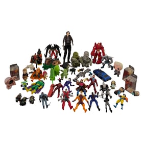 Large Mixed Lot of Action Figures and Toys