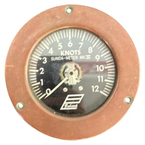 Vintage Babcock Marine Knot Speed Gauge