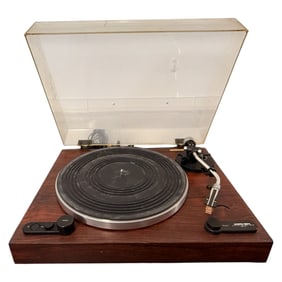 Vintage Pioneer Turntable with Wood Base