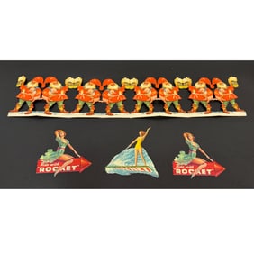 Lot of Vintage Pin-Up and Holiday Die-Cut Decorations