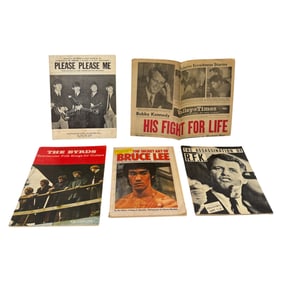 Lot of Vintage Magazines and Songbooks Beatles, Byrds, Bruce Lee