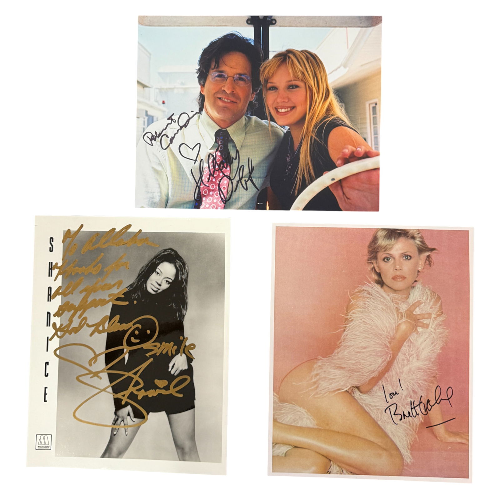 Lot of 3 Autographed Celebrity Photos Shanice and Others (1 of 5)